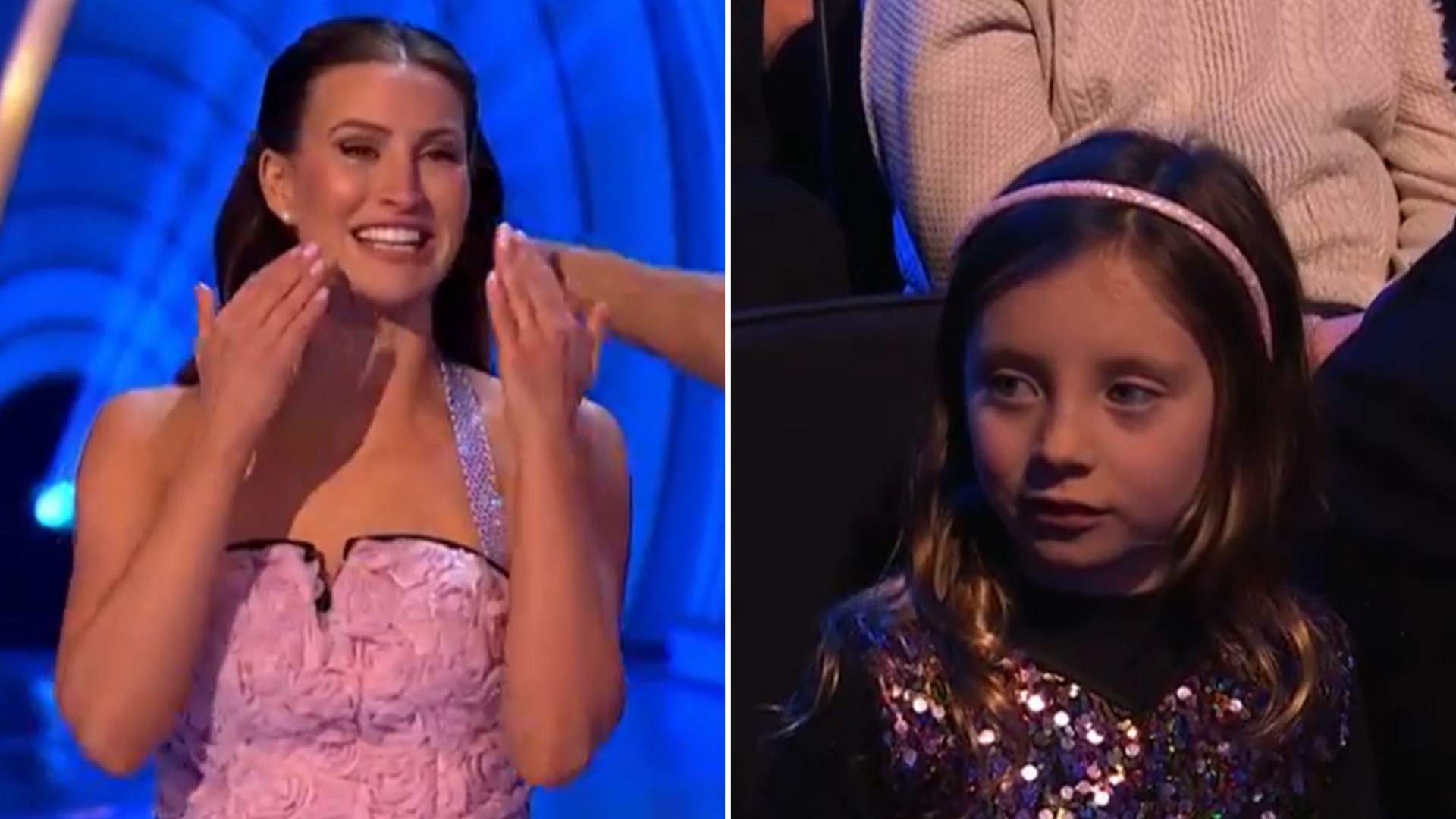 Ferne McCann fights back tears as daughter Sunday watches her make Dancing on Ice debut