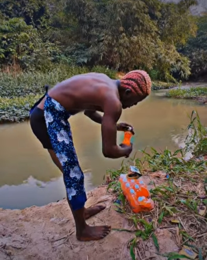 Portable spotted offering bottles of Fanta to marine gods