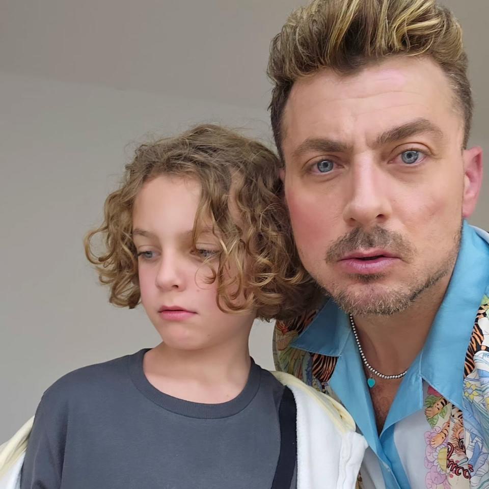 Paul Danan and his son DeNiro.