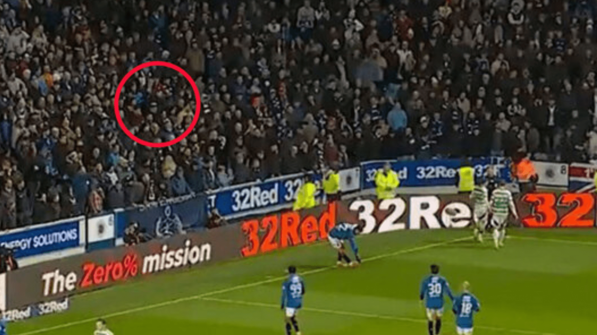 Celtic fans convinced footage captures exact moment Rangers supporter throws coin at Arne Engels