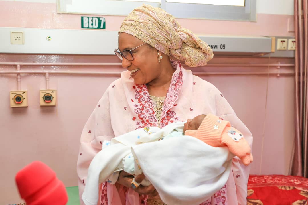 First Lady Remi Tinubu Unveils Abuja's First Baby Of The Year 2025