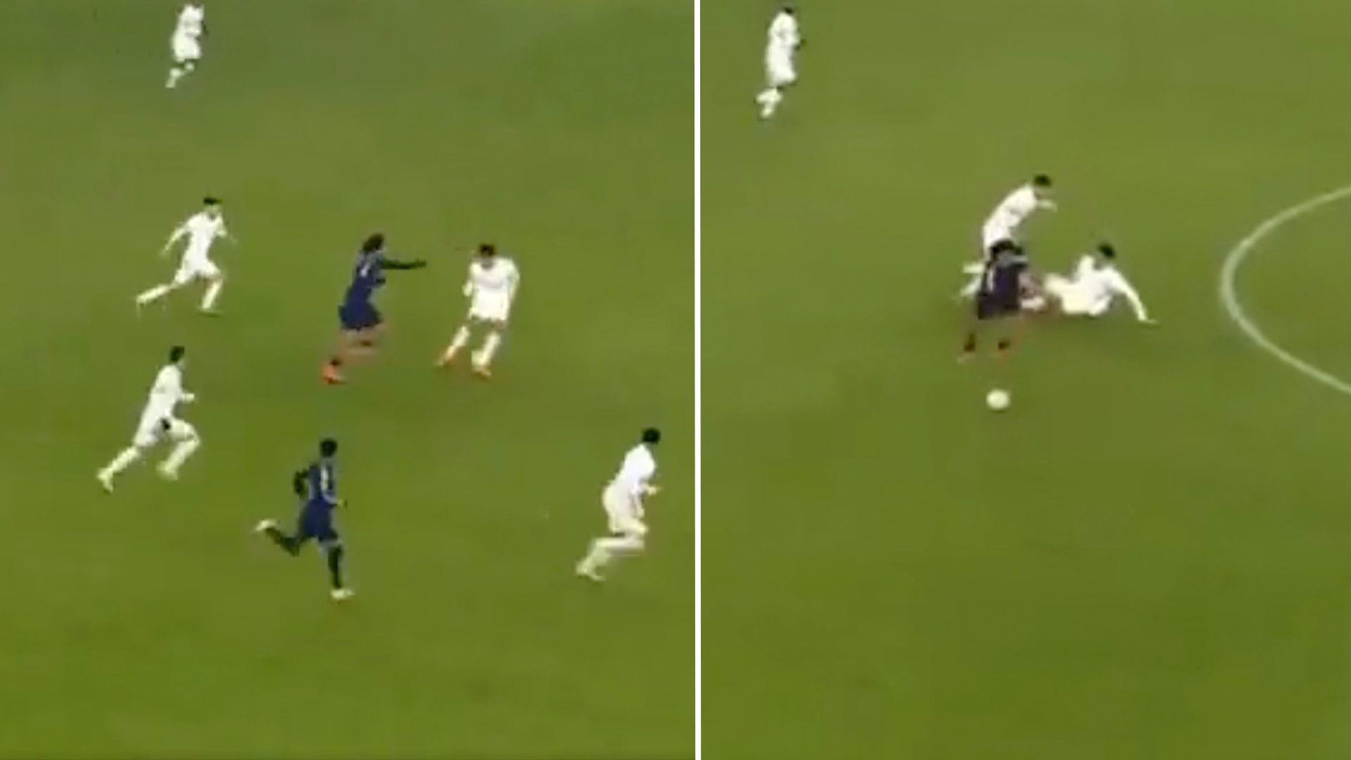 'He sent Saliba back to St Etienne’ say fans as Joshua Zirkzee nutmegs Arsenal defender TWICE before he falls over