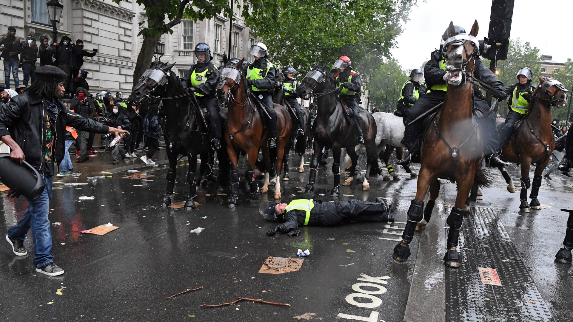 Horse cop who was badly hurt in fall during Black Lives Matter protest is suing the Met for huge sum