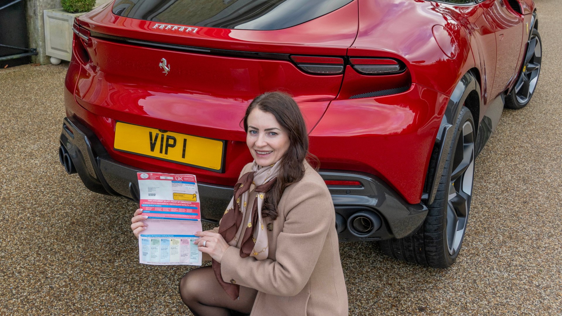 I bought my wife a £500k Ferrari but the reg plate cost five times as much & has two VERY famous former owners