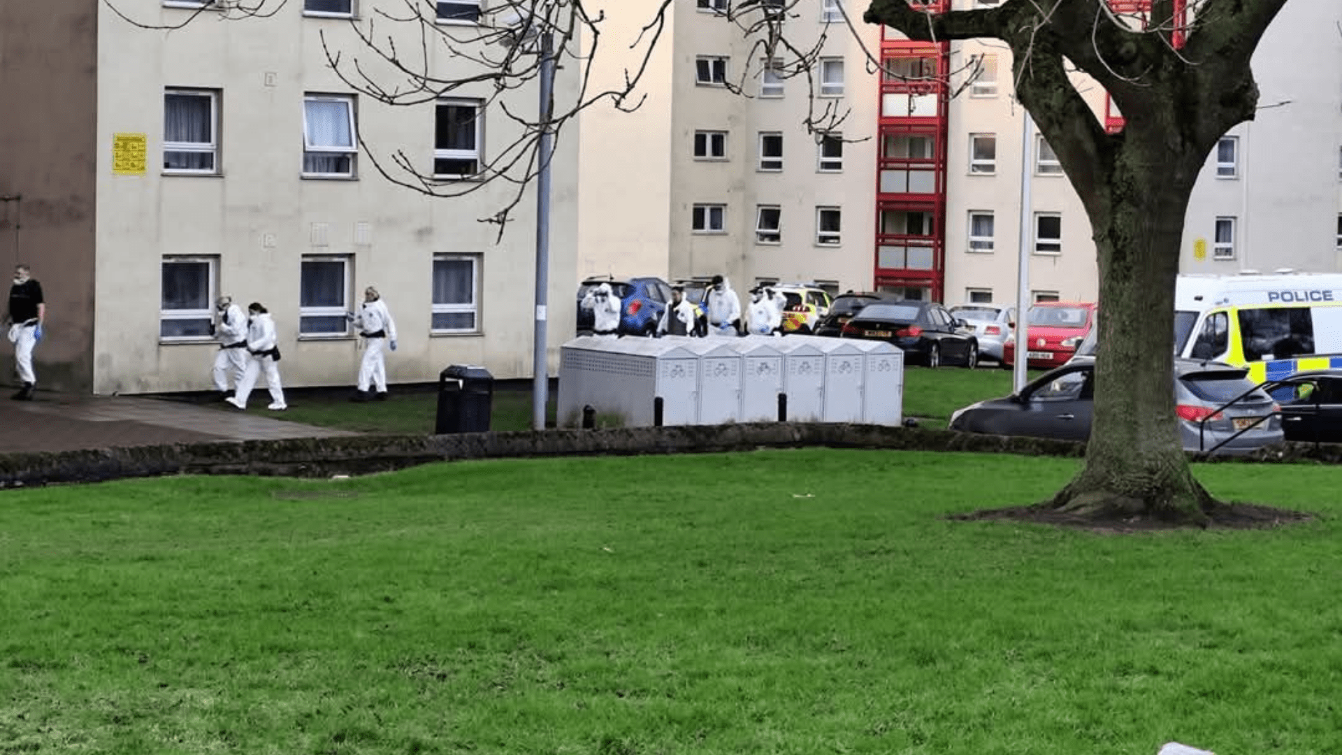 Large police raid carried out on flats in Scots street as forensics scour scene