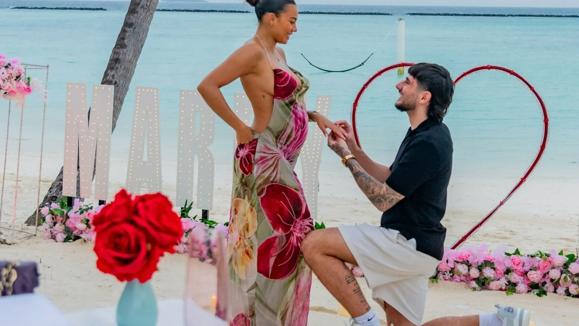 Locked In's Danny Aarons and Tennessee engaged in romantic beach proposal two months after revealing pregnancy