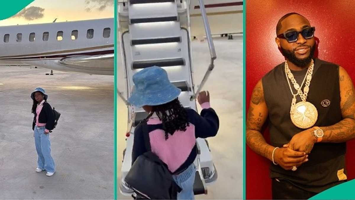 Man Knocks Davido for Allowing Daughter Hailey Enter Private Jet: "Stop Exposing Children to Luxury"