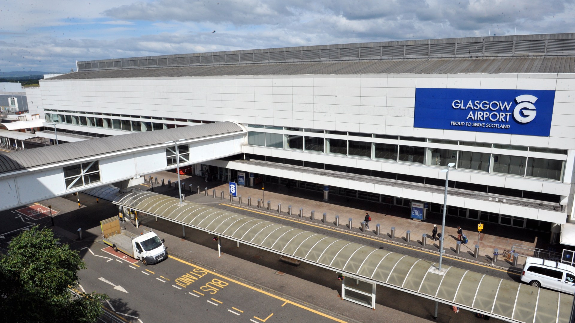 Moment Glasgow Airport passengers evacuated from terminal as Hollywood star caught up in drama