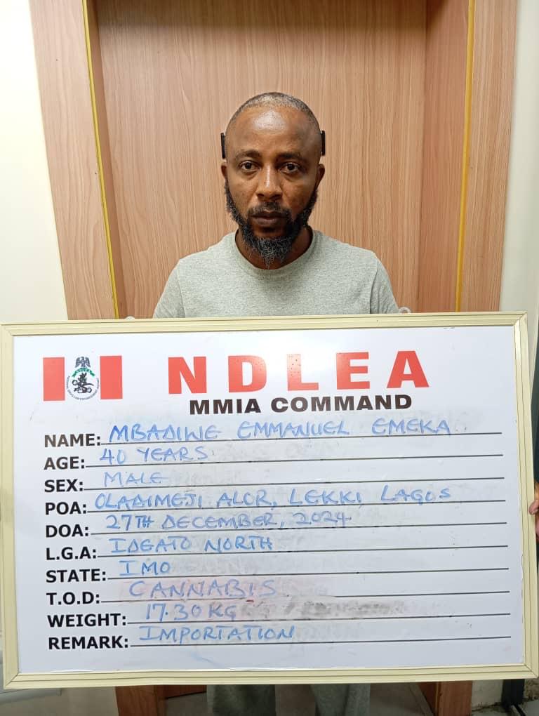 NDLEA arrests wanted drug kingpin, Nollywood filmmaker over illicit drug shipments