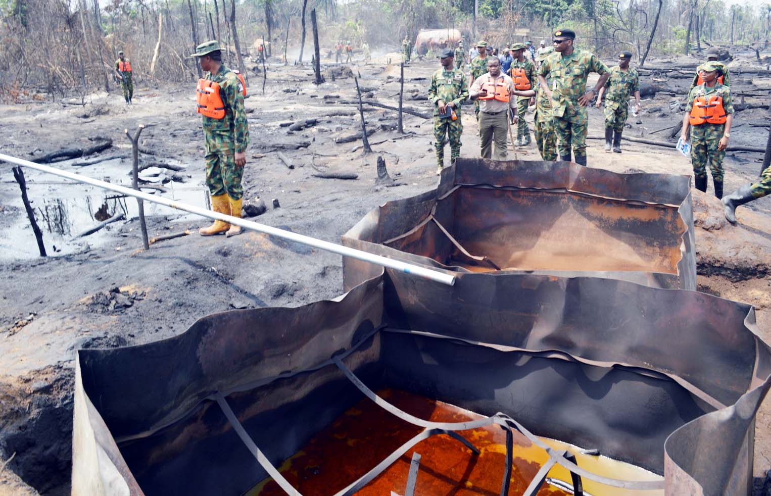 Navy Confiscates 100,000 Litres Of Stolen Crude Oil In Akwa Ibom