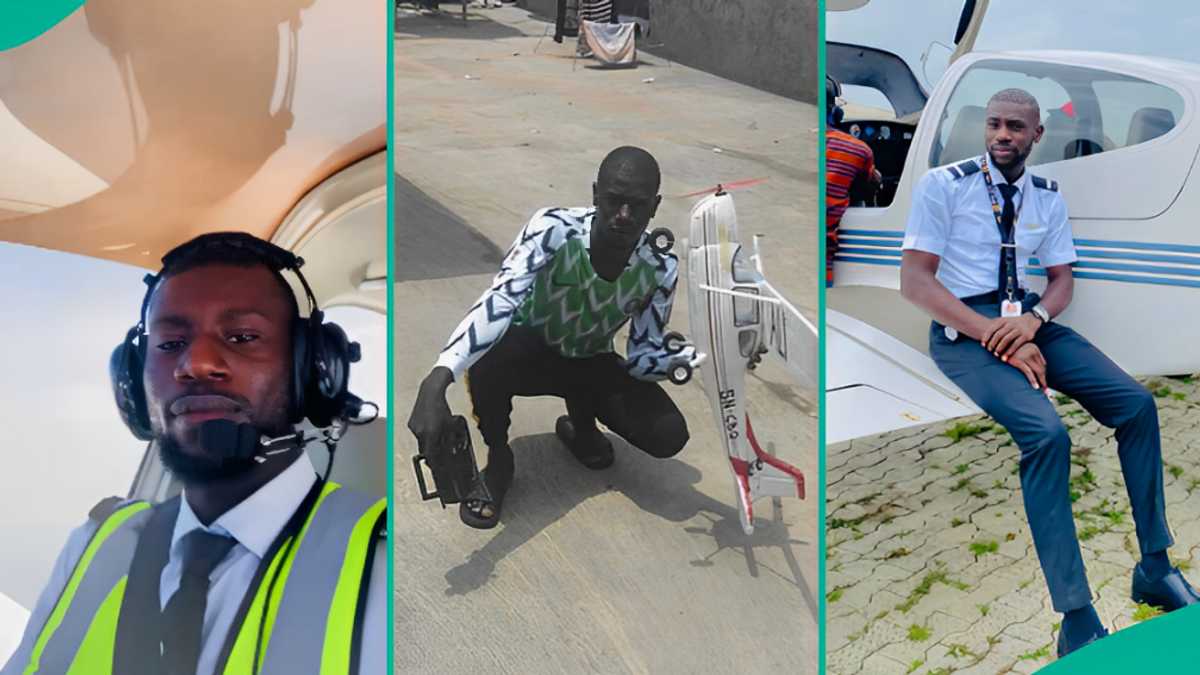 Nigerian Man Who Builds Mini Planes and Drones Shares Inspiration, How He Became a Pilot