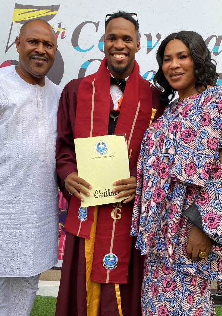 Saidi Balogun reunites with ex-wife Faithia Williams at son’s graduation ceremony