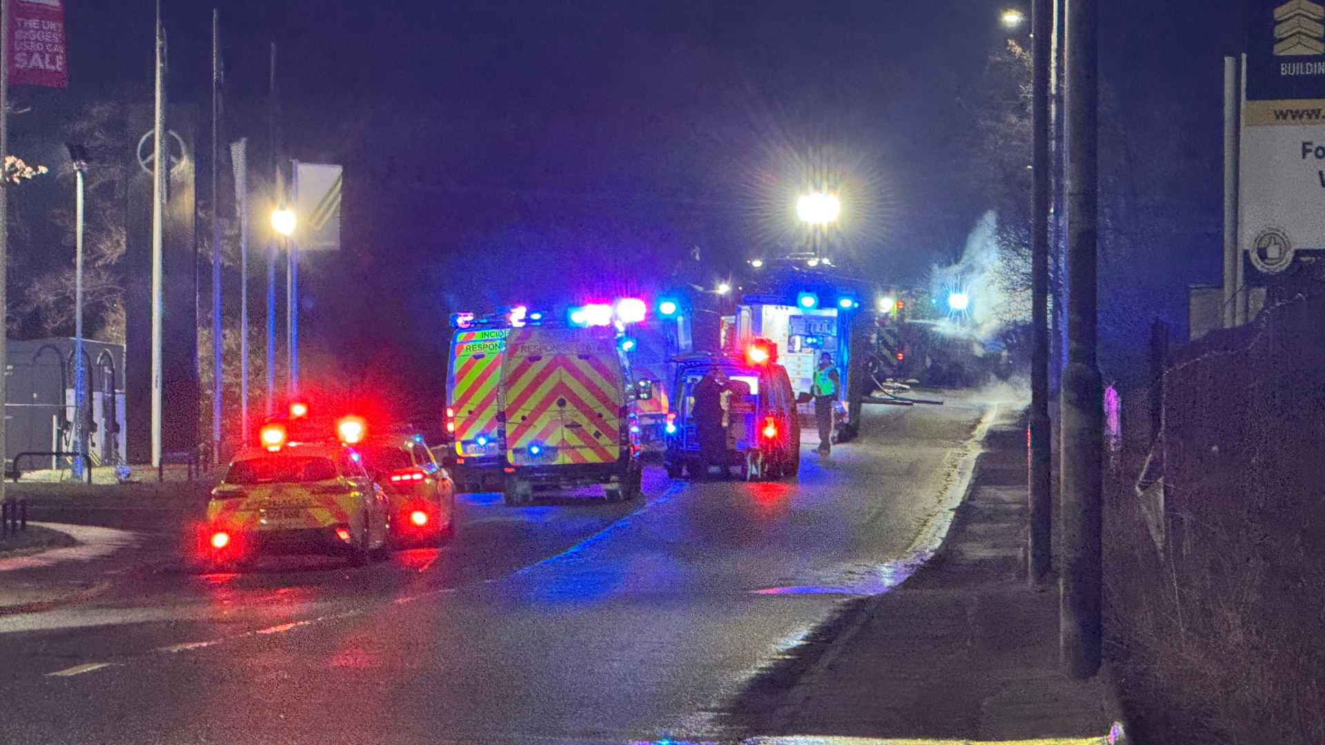 Three in hospital with 'serious' injuries after crash closes Scots road for nine hours